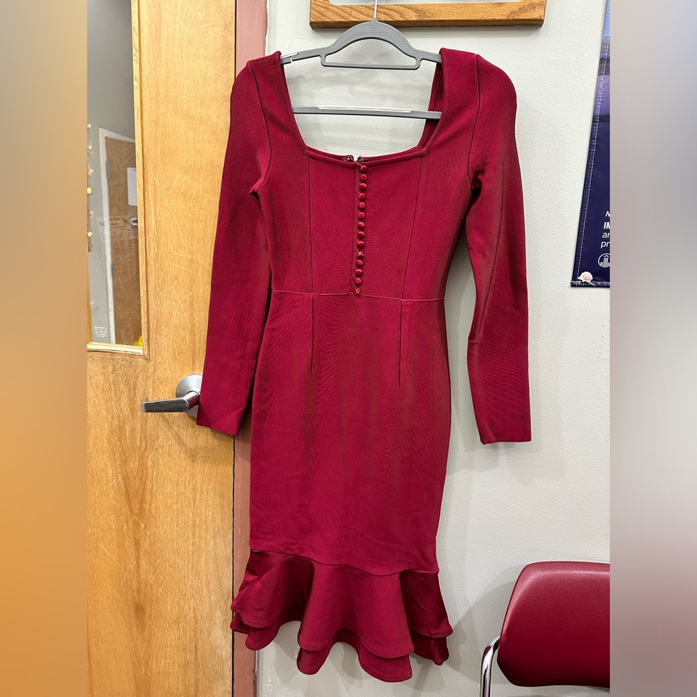 Very heavy red dress